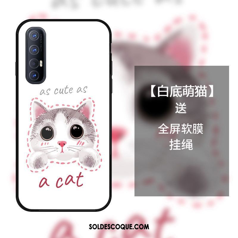 Coque Oppo Reno 3 Pro Verre Téléphone Portable Étui Charmant Dessin Animé Housse En Vente