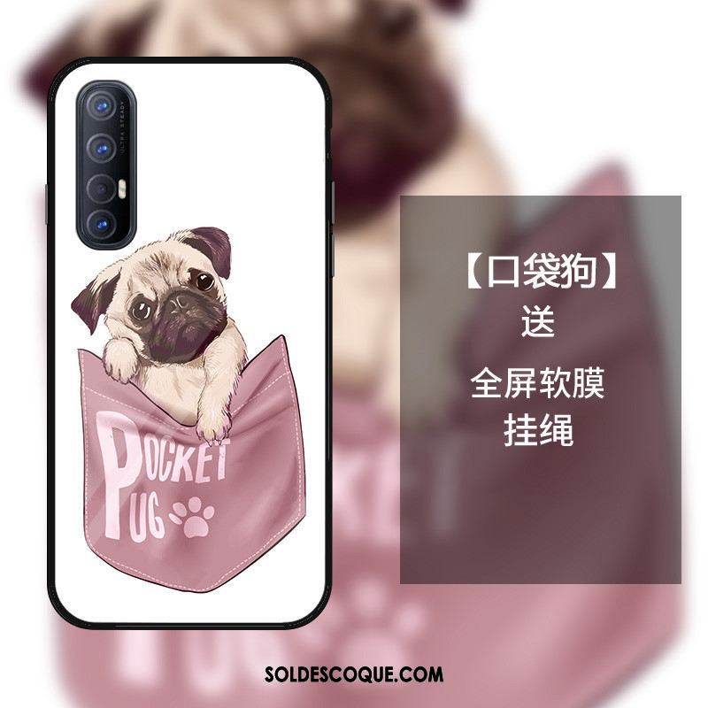 Coque Oppo Reno 3 Pro Verre Téléphone Portable Étui Charmant Dessin Animé Housse En Vente