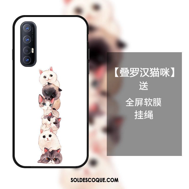 Coque Oppo Reno 3 Pro Verre Téléphone Portable Étui Charmant Dessin Animé Housse En Vente