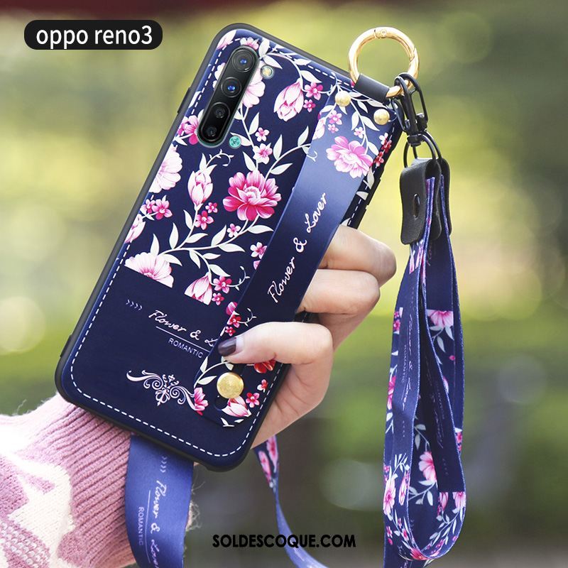 Coque Oppo Reno 3 Silicone Incassable Créatif Téléphone Portable Rouge Soldes