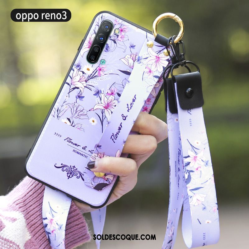 Coque Oppo Reno 3 Silicone Incassable Créatif Téléphone Portable Rouge Soldes