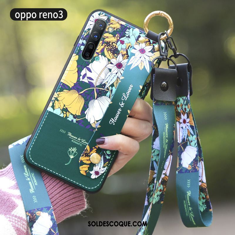 Coque Oppo Reno 3 Silicone Incassable Créatif Téléphone Portable Rouge Soldes
