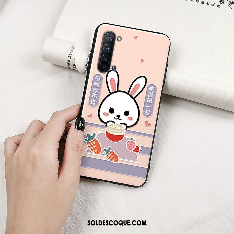 Coque Oppo Reno 3 Téléphone Portable Lapin Mignonne Gaufrage Tendance Housse En Ligne