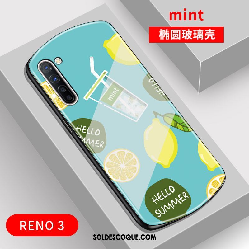 Coque Oppo Reno 3 Verre Net Rouge Arc Téléphone Portable Charmant Pas Cher