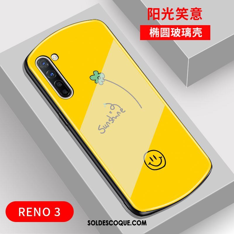 Coque Oppo Reno 3 Verre Net Rouge Arc Téléphone Portable Charmant Pas Cher