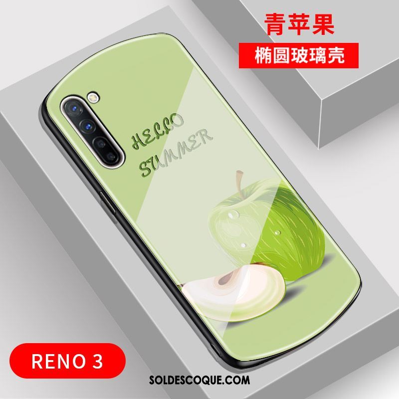 Coque Oppo Reno 3 Verre Net Rouge Arc Téléphone Portable Charmant Pas Cher