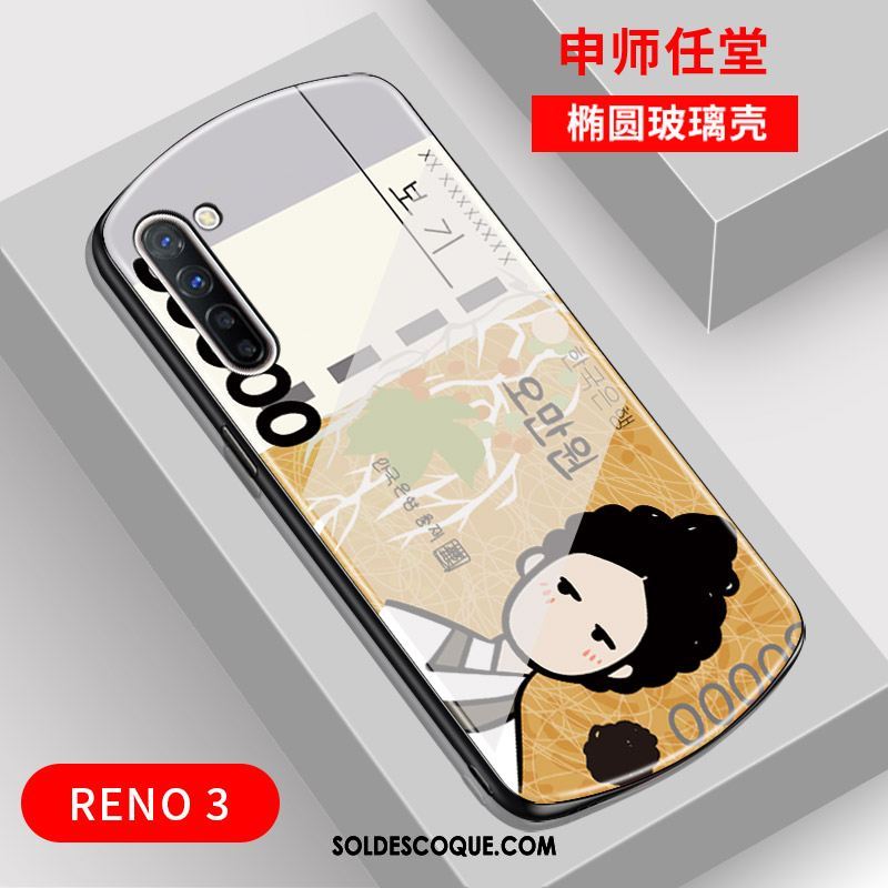 Coque Oppo Reno 3 Verre Net Rouge Arc Téléphone Portable Charmant Pas Cher