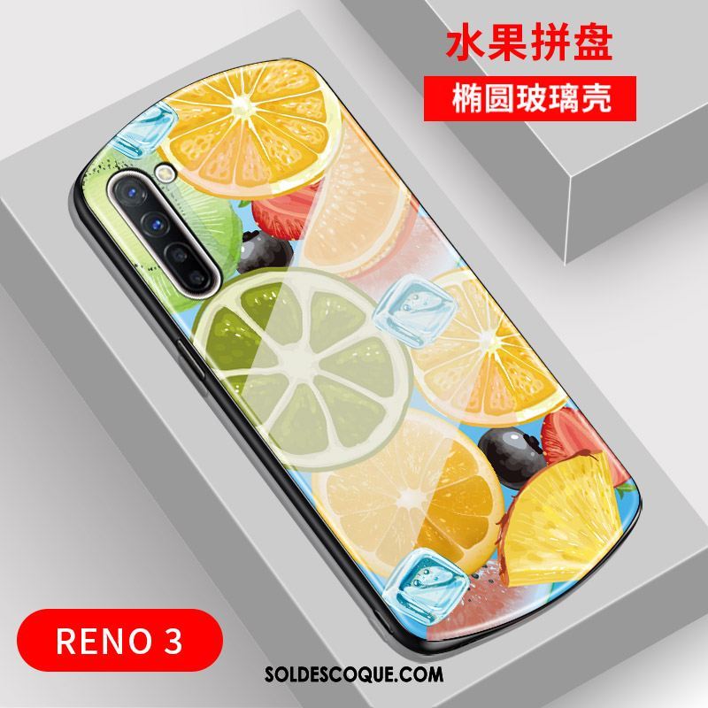 Coque Oppo Reno 3 Verre Net Rouge Arc Téléphone Portable Charmant Pas Cher