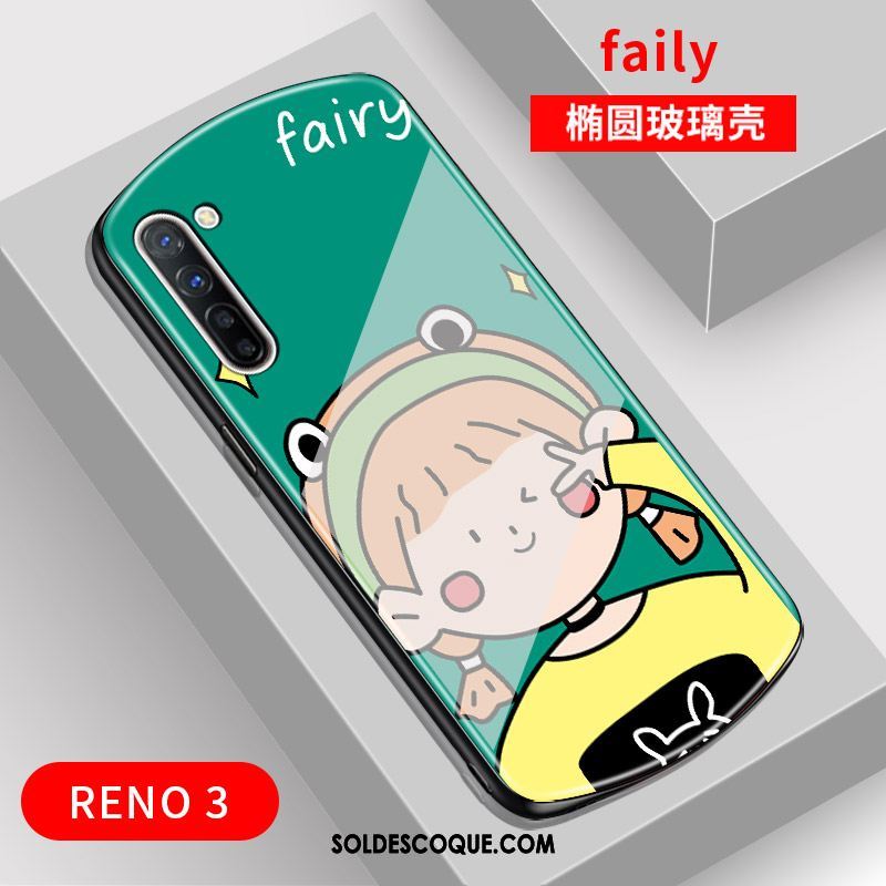 Coque Oppo Reno 3 Verre Net Rouge Arc Téléphone Portable Charmant Pas Cher