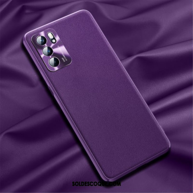 Coque Oppo Reno 6 5G Effet Cuir Prestige