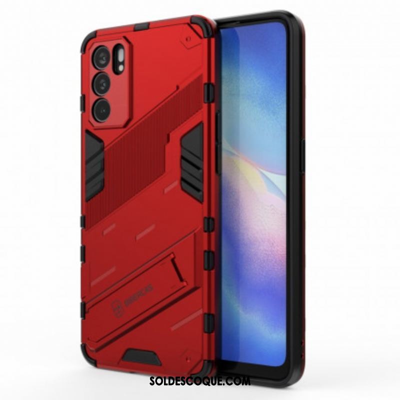 Coque Oppo Reno 6 5G Support Amovible Deux Positions Mains Libres