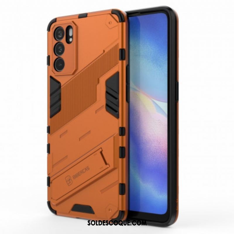 Coque Oppo Reno 6 5G Support Amovible Deux Positions Mains Libres