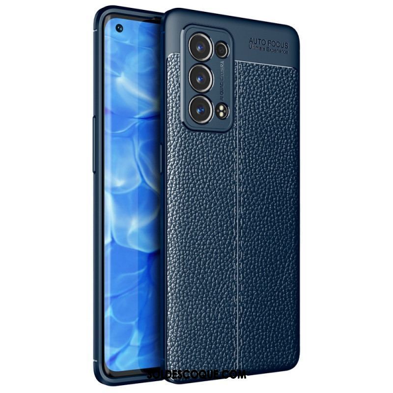 Coque Oppo Reno 6 Pro 5G Cuir Litchi Double Line