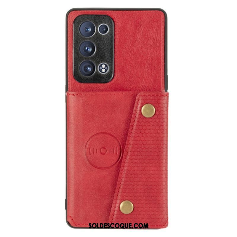 Coque Oppo Reno 6 Pro 5G Porte-Cartes Dépliant