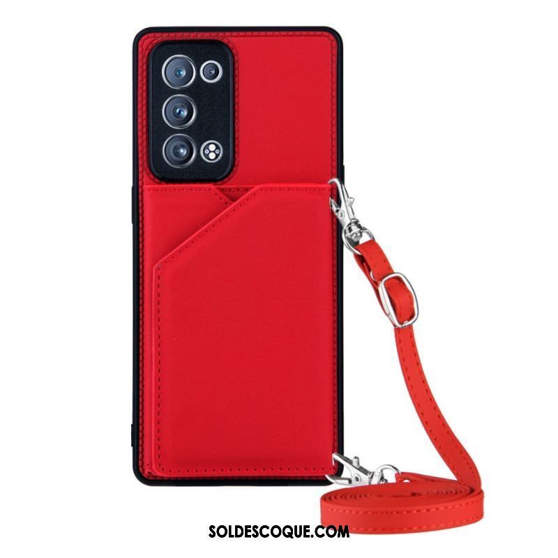 Coque Oppo Reno 6 Pro 5G Porte-cartes et Bandoulière