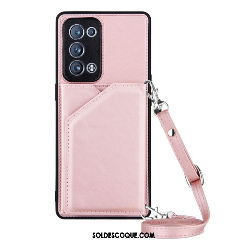 Coque Oppo Reno 6 Pro 5G Porte-cartes et Bandoulière