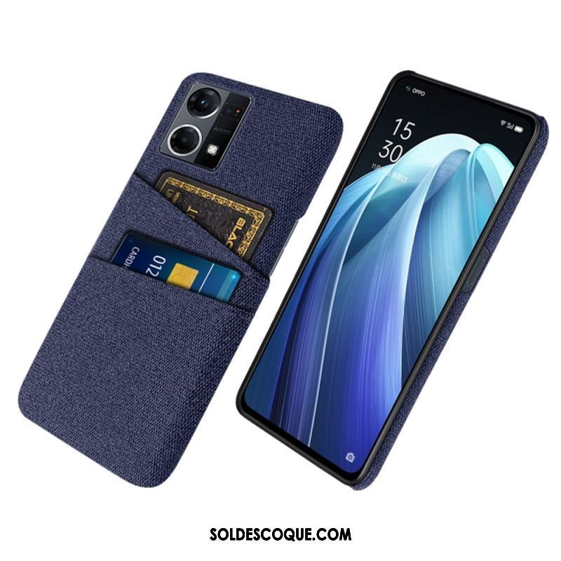 Coque Oppo Reno 7 Porte-Cartes Tissu