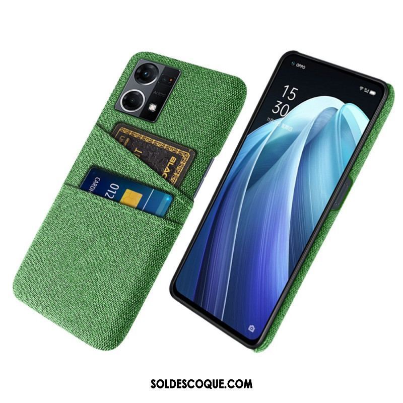 Coque Oppo Reno 7 Porte-Cartes Tissu