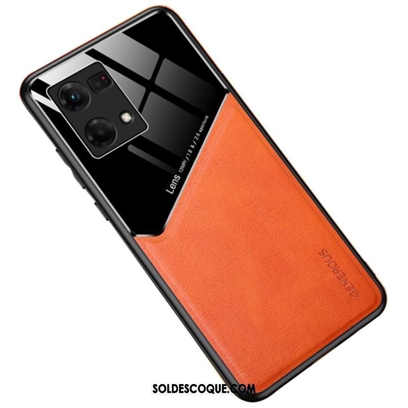 Coque Oppo Reno 7 Simili Cuir Haut de Gamme