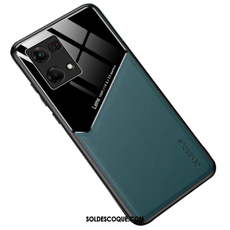 Coque Oppo Reno 7 Simili Cuir Haut de Gamme