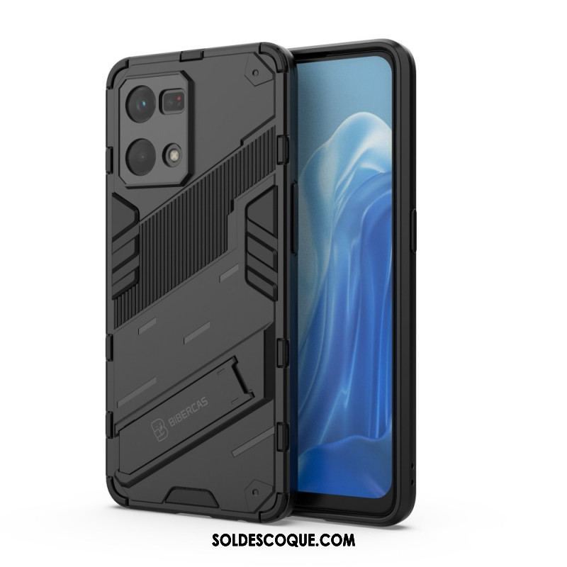 Coque Oppo Reno 7 Support Amovible Deux Positions Mains Libres