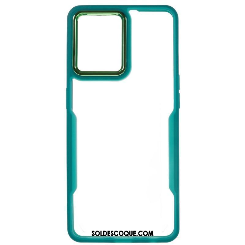 Coque Oppo Reno 7 Transparente Acrylique et Contour Coloré