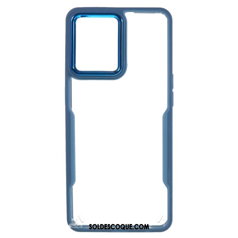 Coque Oppo Reno 7 Transparente Acrylique et Contour Coloré