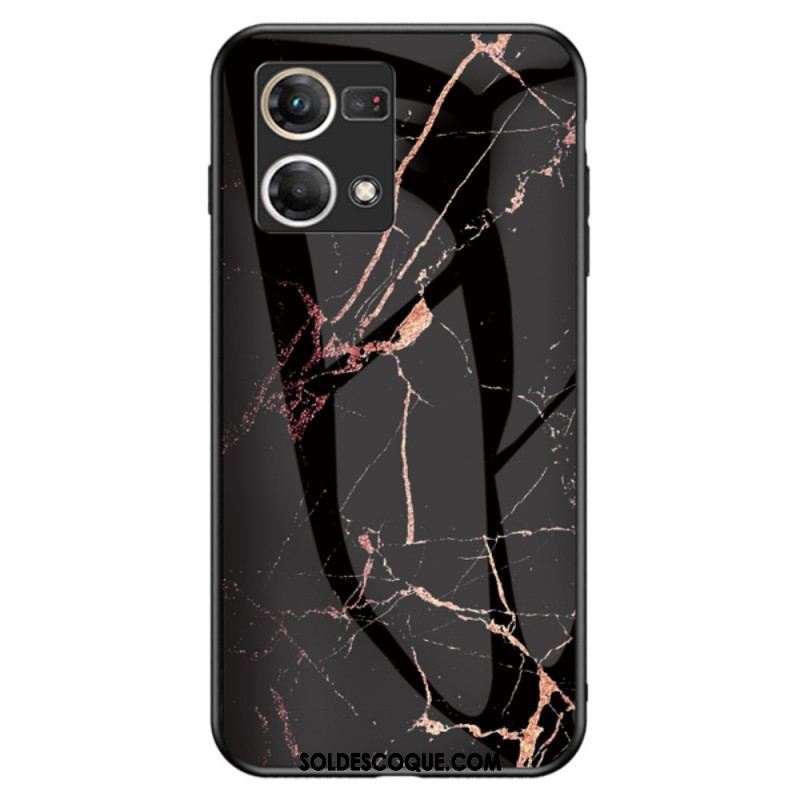 Coque Oppo Reno 7 Verre Trempé Marbre