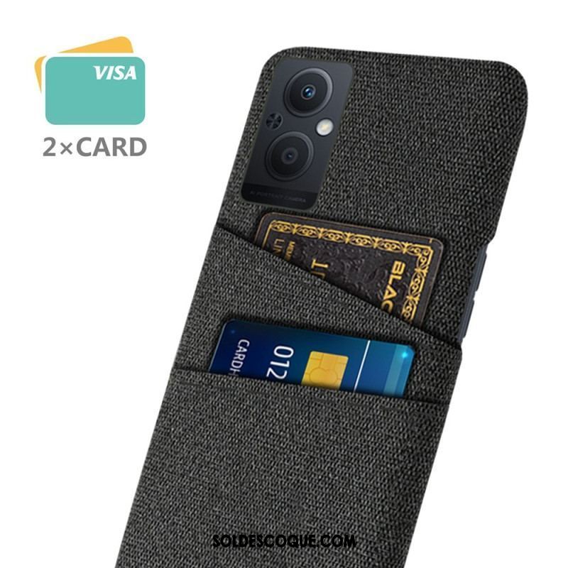 Coque Oppo Reno 8 Lite Tissu Porte-Cartes