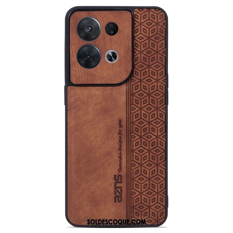 Coque Oppo Reno 8 Pro Effet Cuir AZNS