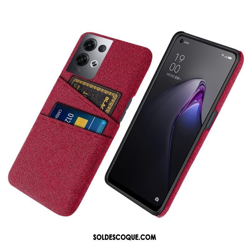 Coque Oppo Reno 8 Pro Tissu Porte-Cartes