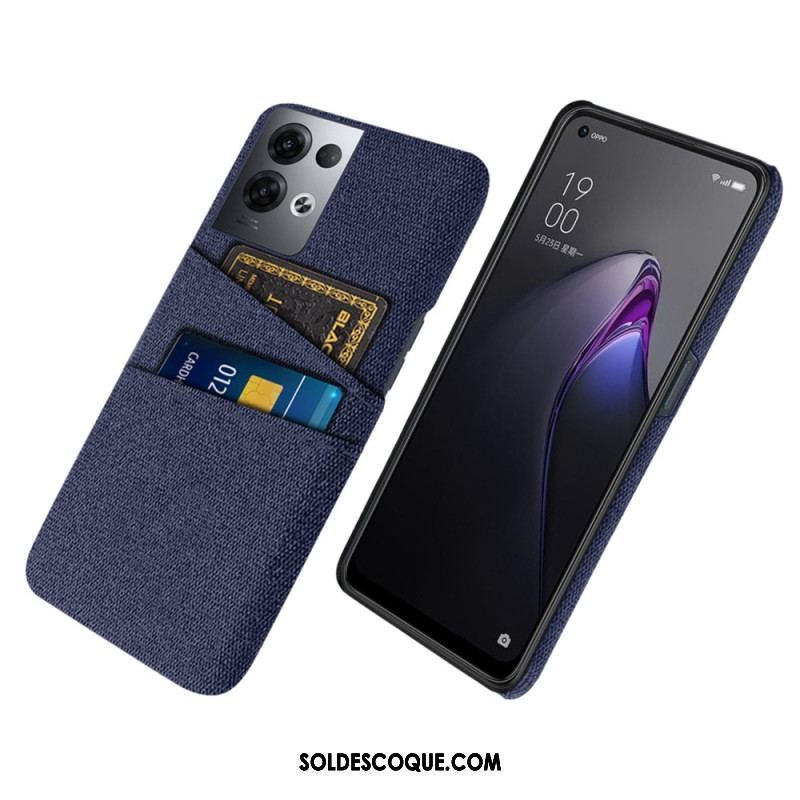 Coque Oppo Reno 8 Pro Tissu Porte-Cartes