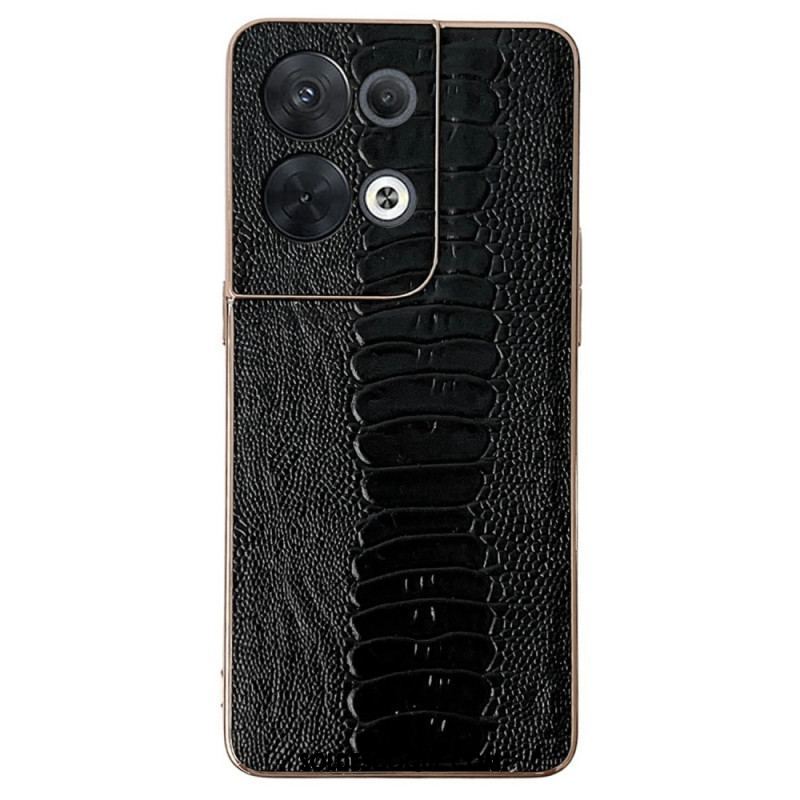 Coque Oppo Reno 8 Pro Vrai Cuir Style Crocodile