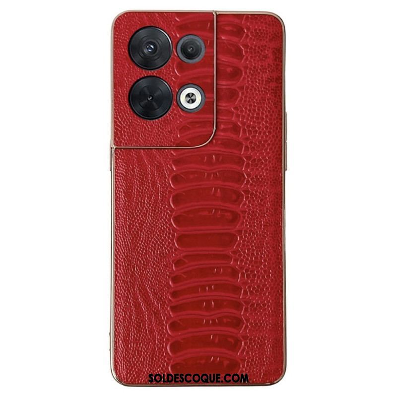 Coque Oppo Reno 8 Pro Vrai Cuir Style Crocodile