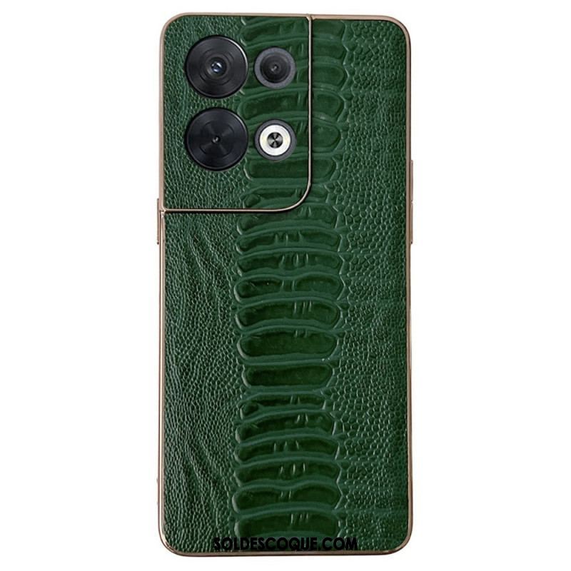 Coque Oppo Reno 8 Pro Vrai Cuir Style Crocodile