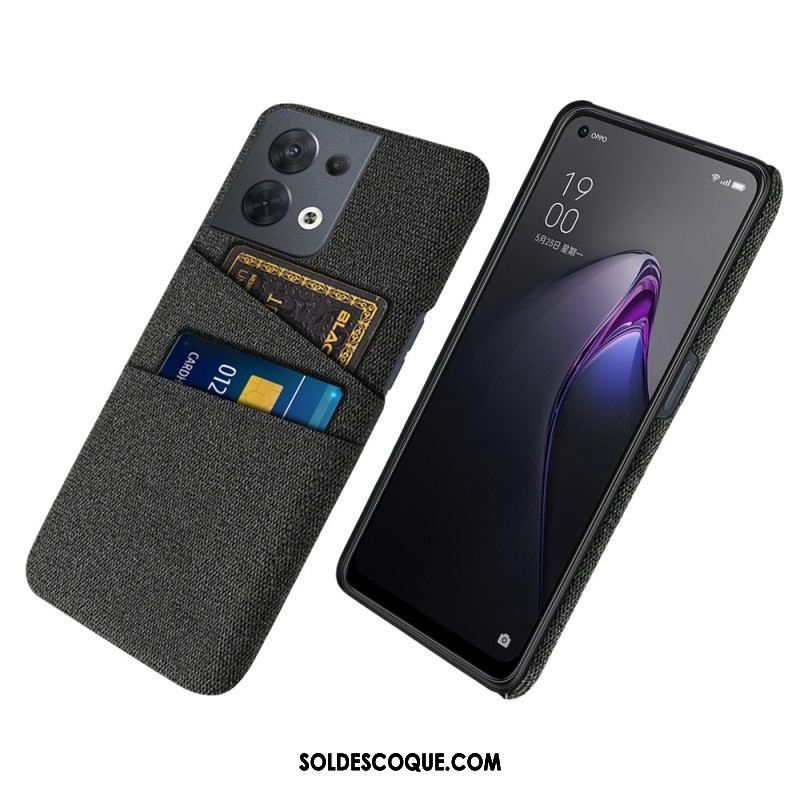 Coque Oppo Reno 8 Tissu Porte-Cartes