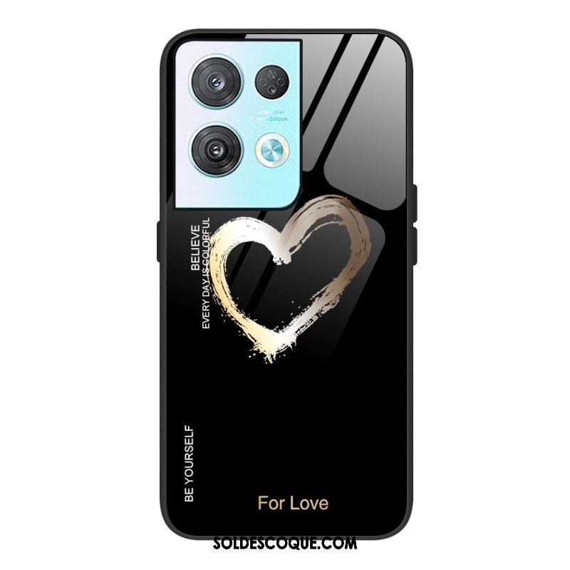 Coque Oppo Reno 8 Verre Trempé Coeur