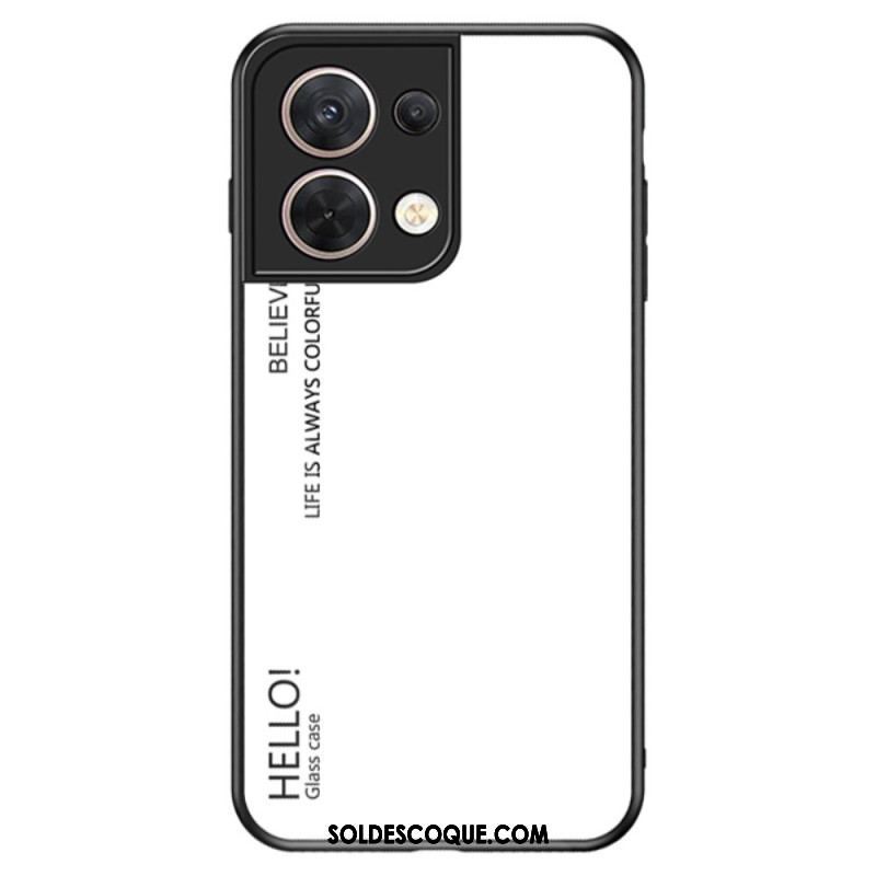 Coque Oppo Reno 8 Verre Trempé Hello