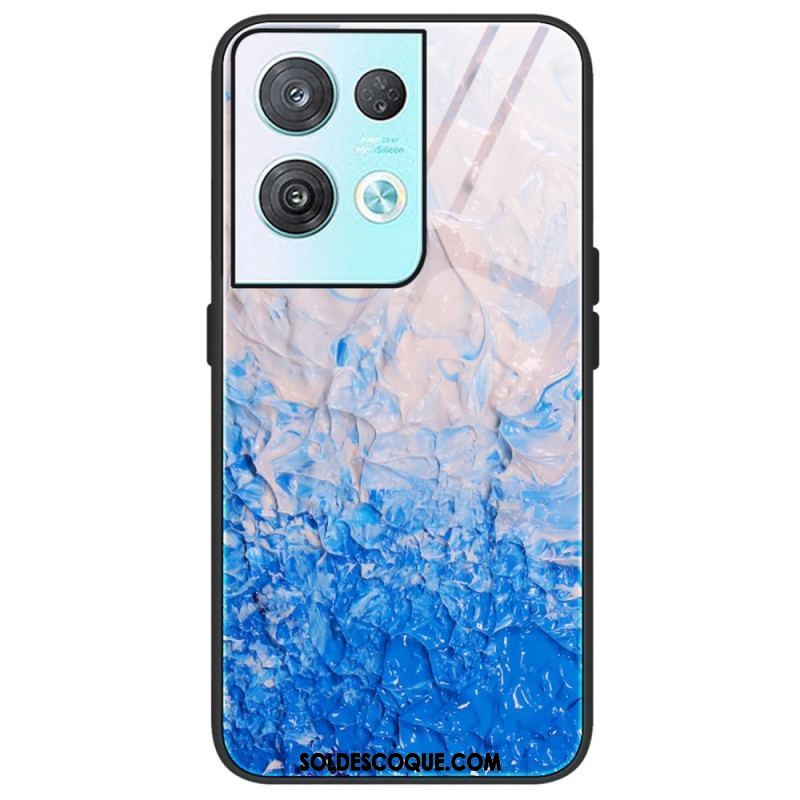 Coque Oppo Reno 8 Verre Trempé Marble Colors