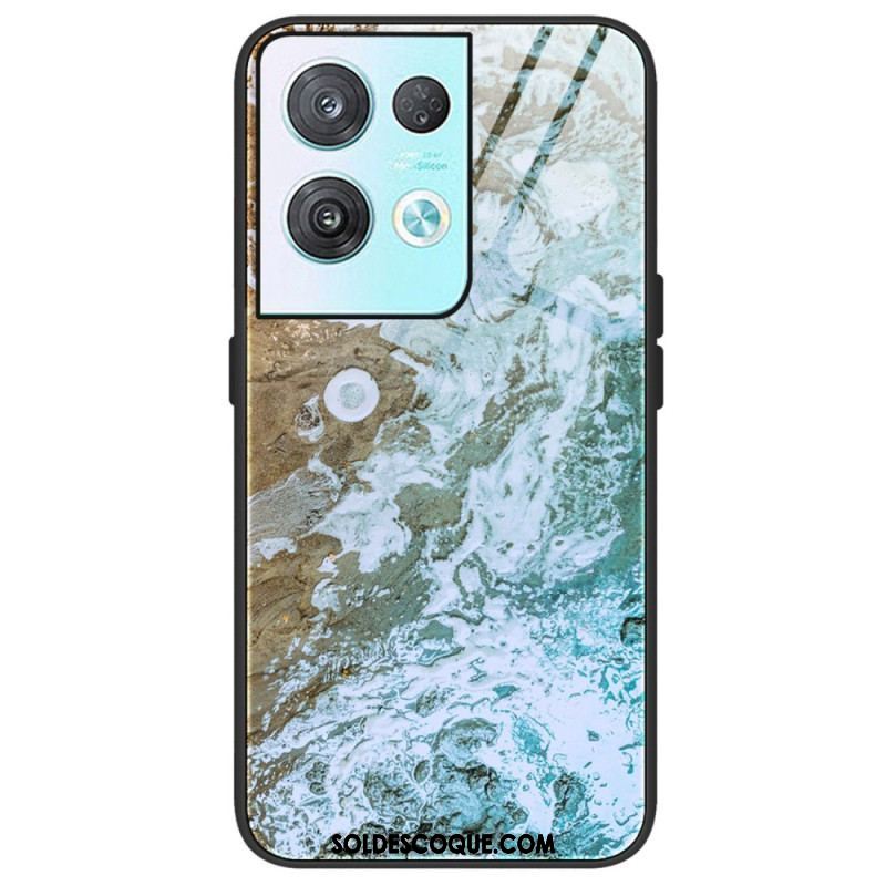 Coque Oppo Reno 8 Verre Trempé Marble Colors