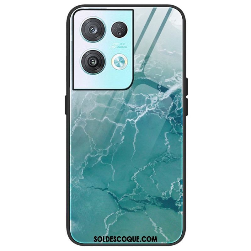 Coque Oppo Reno 8 Verre Trempé Marble Colors