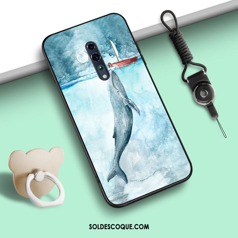 Coque Oppo Reno Z Anneau Fluide Doux Protection Silicone Téléphone Portable Soldes