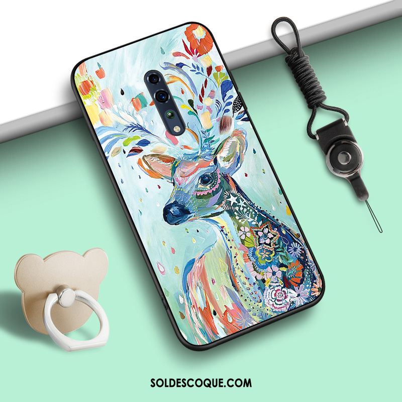 Coque Oppo Reno Z Anneau Fluide Doux Protection Silicone Téléphone Portable Soldes