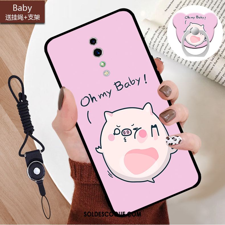 Coque Oppo Reno Z Charmant Frais Anneau Fluide Doux Téléphone Portable Soldes