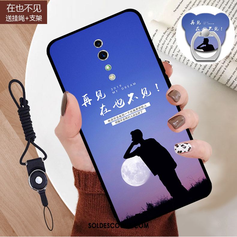 Coque Oppo Reno Z Charmant Frais Anneau Fluide Doux Téléphone Portable Soldes