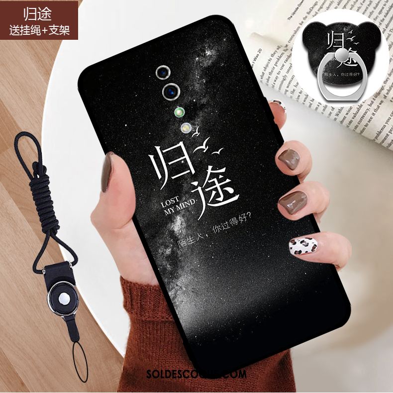 Coque Oppo Reno Z Charmant Frais Anneau Fluide Doux Téléphone Portable Soldes