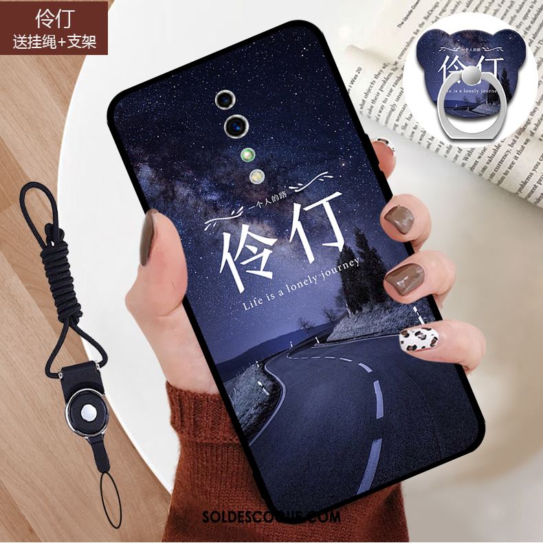 Coque Oppo Reno Z Charmant Frais Anneau Fluide Doux Téléphone Portable Soldes