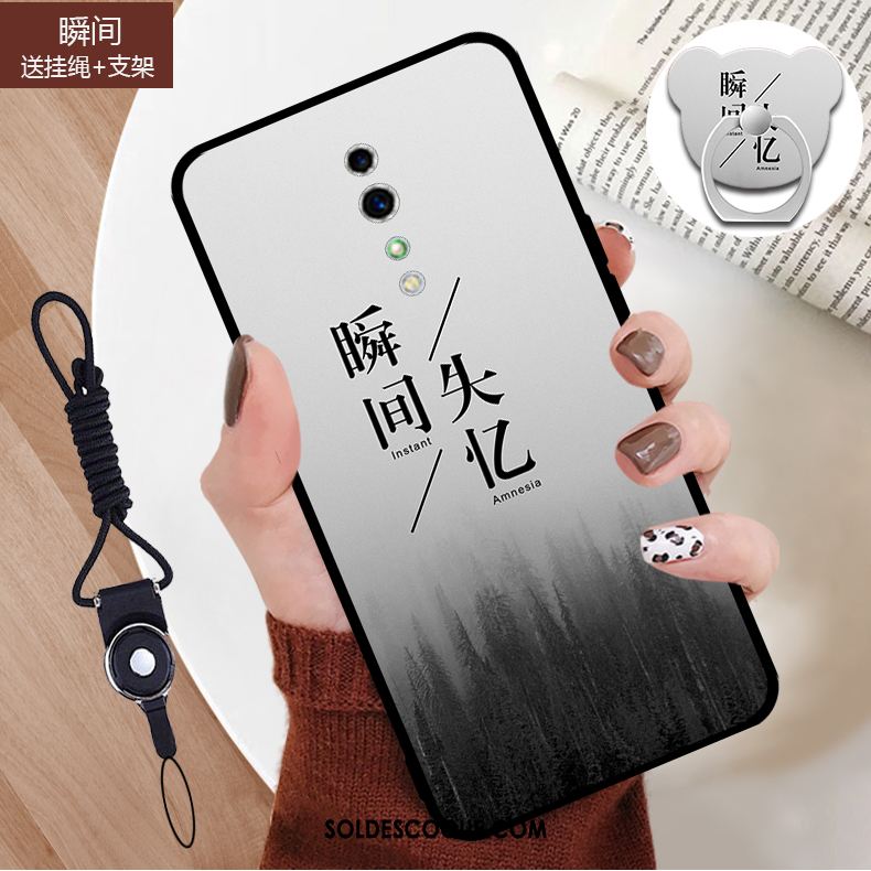 Coque Oppo Reno Z Charmant Frais Anneau Fluide Doux Téléphone Portable Soldes