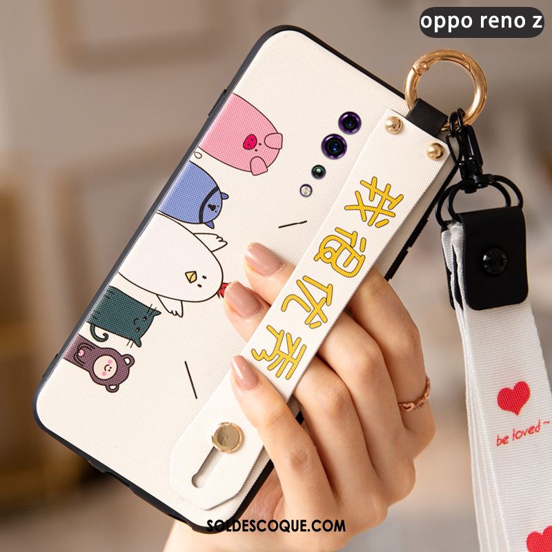 Coque Oppo Reno Z Incassable Personnalité Ornements Suspendus Tempérer Délavé En Daim Soldes