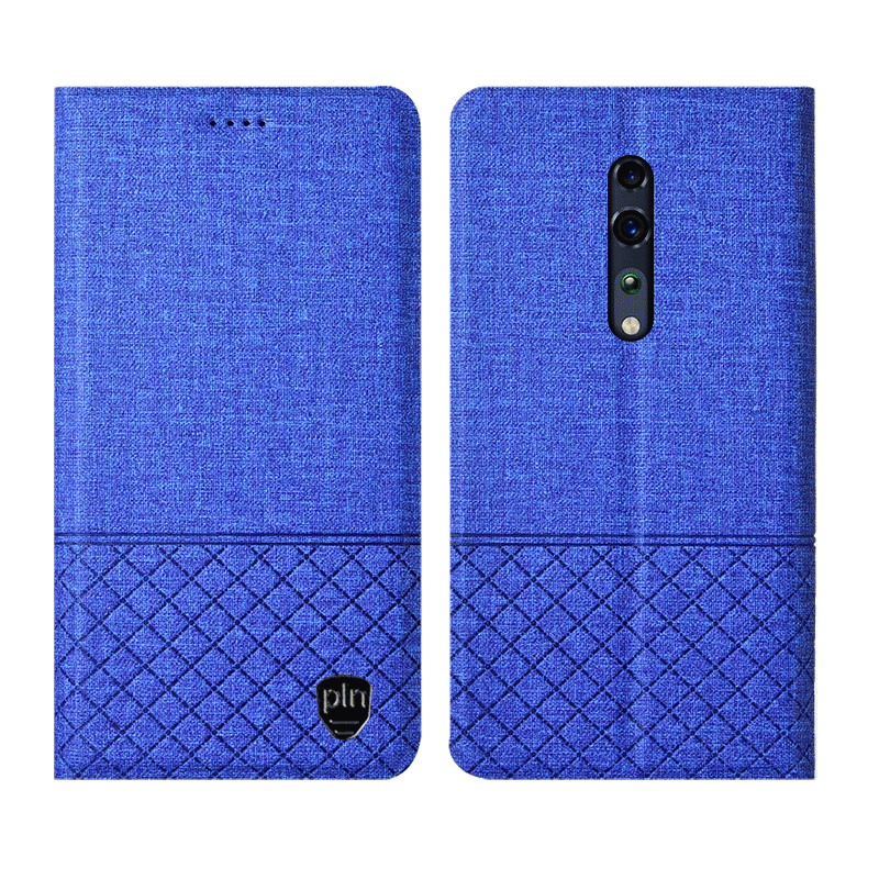 Coque Oppo Reno Z Incassable Protection Plaid Bleu Tout Compris Soldes